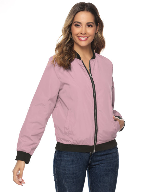 Ladies Casual Fashion Zip Jacket Jacket