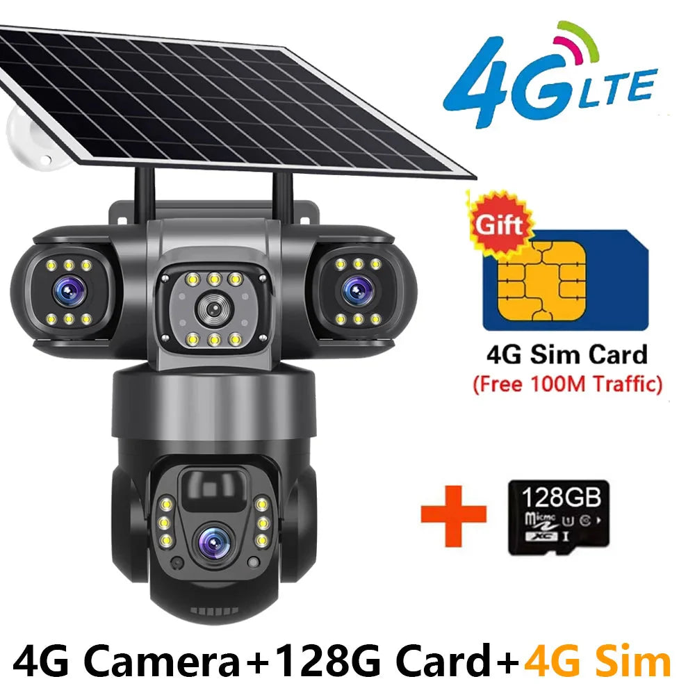 Dabfavshop 360 Degree Dome Camera with Solar Power