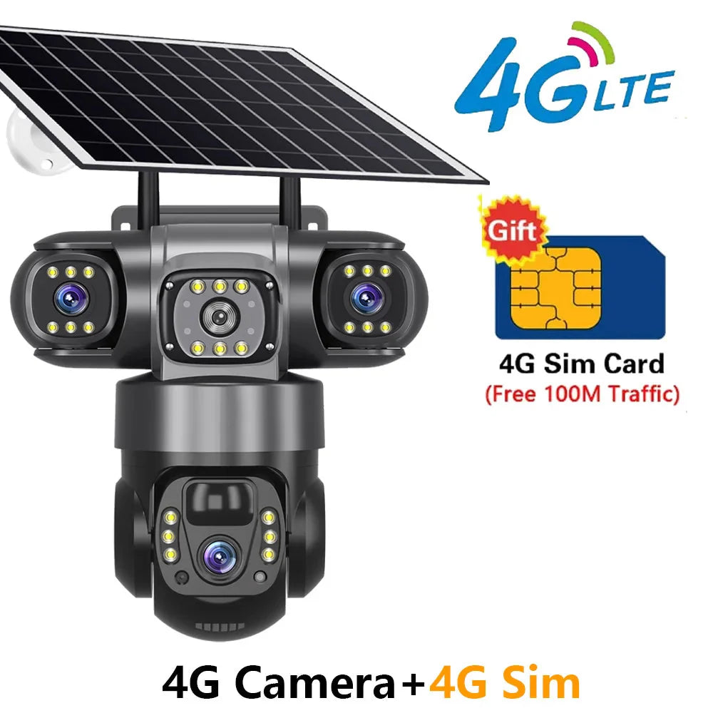 Dabfavshop 360 Degree Dome Camera with Solar Power