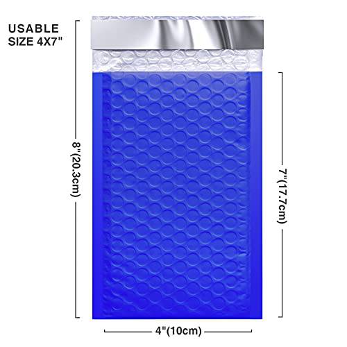 4x8 Bubble Mailer Padded Envelope  #000 | Usable Size 4x7"| Royal Blue