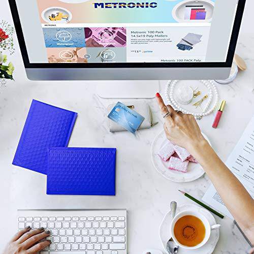 4x8 Bubble Mailer Padded Envelope  #000 | Usable Size 4x7"| Royal Blue