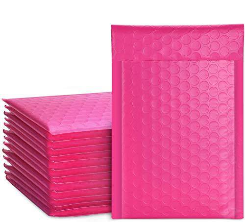 4x8 Bubble Mailer Padded Envelope  #000 | Usable Size 4x7"| Hot Pink