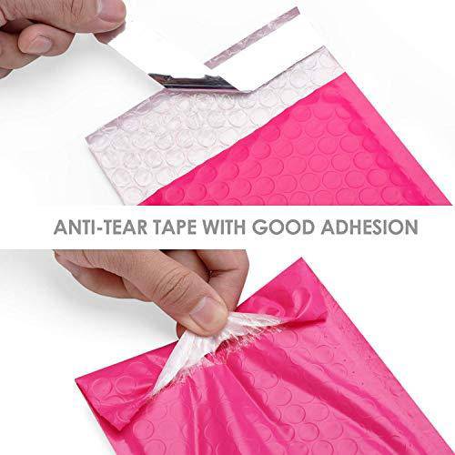 4x8 Bubble Mailer Padded Envelope  #000 | Usable Size 4x7"| Hot Pink