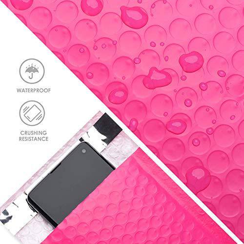 4x8 Bubble Mailer Padded Envelope  #000 | Usable Size 4x7"| Hot Pink
