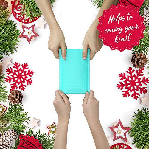 4x8 Bubble Mailer Padded Envelope  #000 | Usable Size 4x7"| Teal