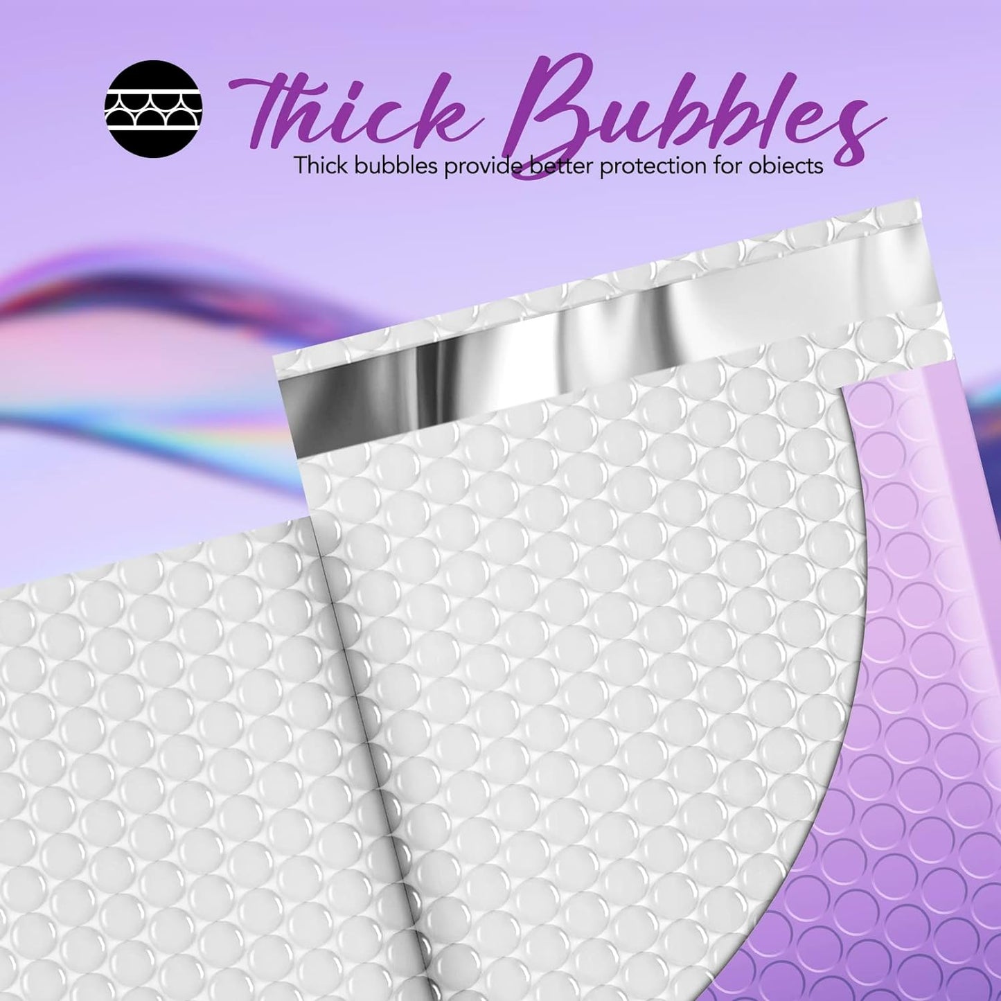 4x8 Bubble-Mailer Padded Envelope #000 | Usable Size 4x7" | Gradient Purple