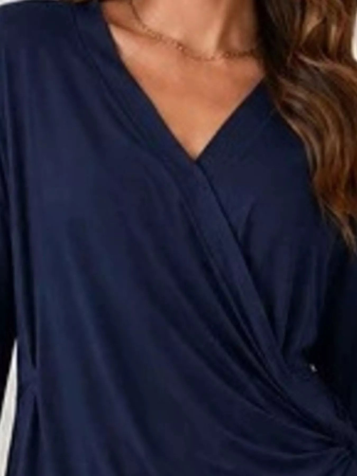 Long Sleeve Wrap T-Shirt with Side Knot Detail