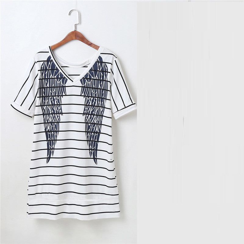 Short Sleeve Striped Dress Summer Family Matching Outfi