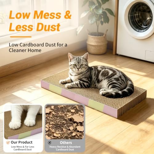 5-Pack Reversible Cat Scratcher Pad, Durable Scratching Board