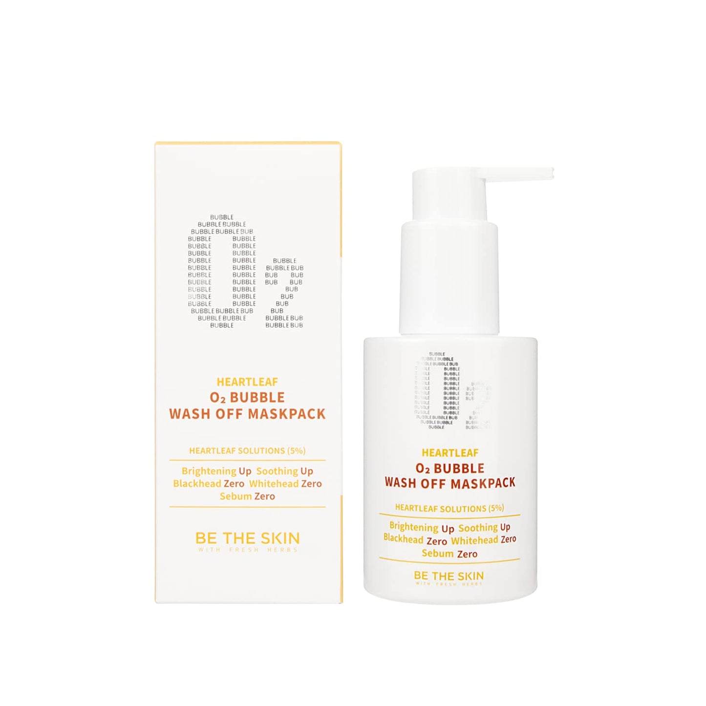 Be The Skin Heartleaf O2 Bubble Wash Off Mask Pack