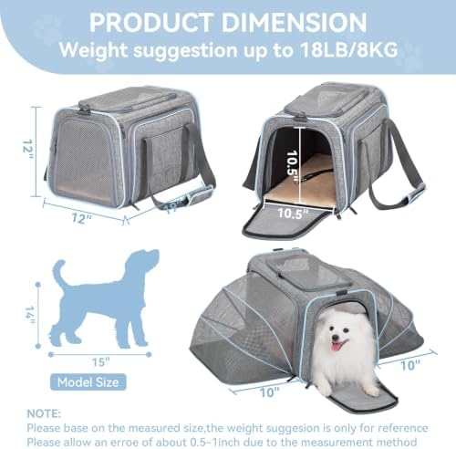 Petsfit Large Double Expandable Cat Carrier