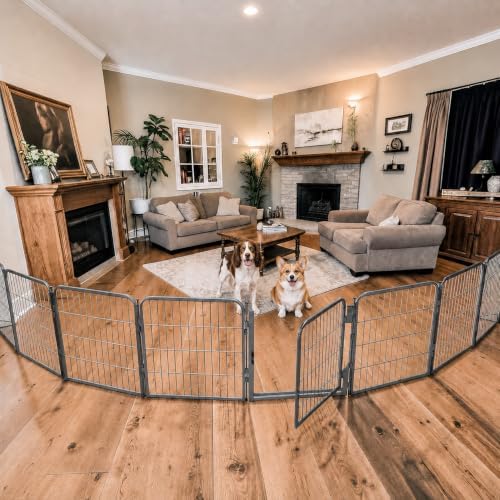 Extra Wide Adjustable Dog Gate w/Door – 24 inch Tall & Up to 176 inch Wide 8