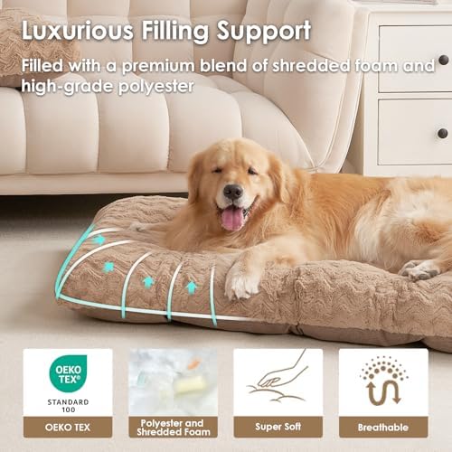 EHEYCIGA Washable XL Dog Beds Large Sized Dog, 41x27 Inch Pet Bed