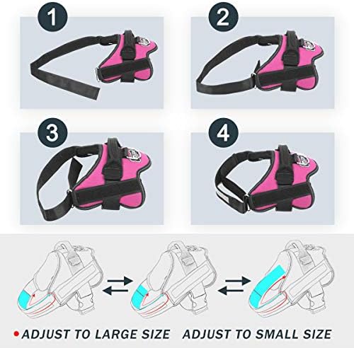 Bolux Dog Harness, No-Pull Reflective Dog Vest, Breathable Adjustable Pet