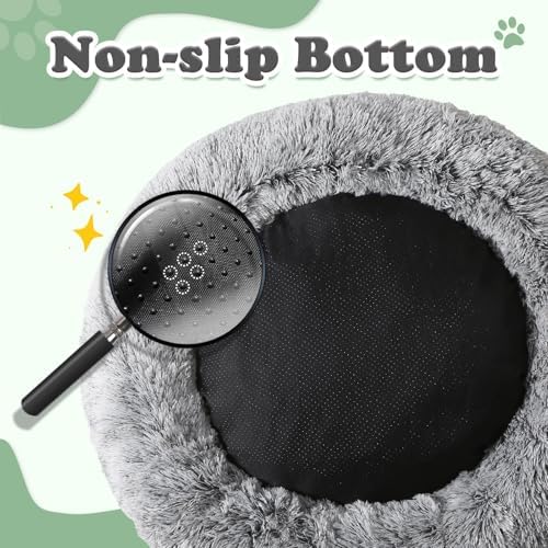 JOLLYVOGUE Dog & Cat Bed, Calming Anti-Anxiety Pet Bed