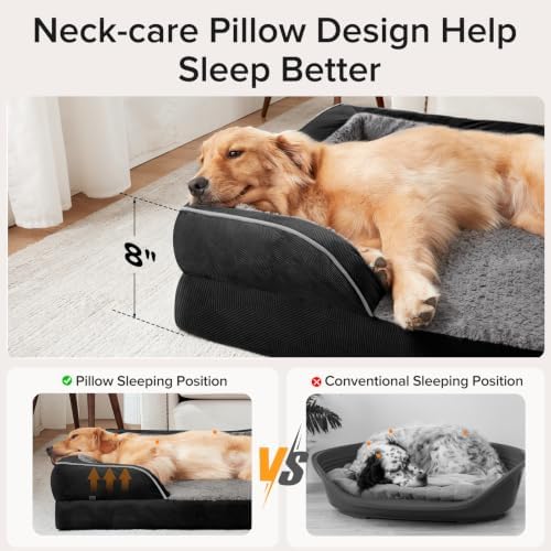 INVENHO XXL Plus Orthopedic Dog Beds Large Sized, XL Washable Dog Sofa