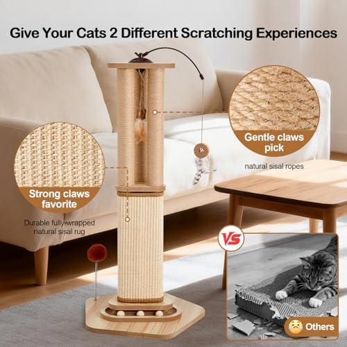 Odoland 34 Inch Cat Scratching Post