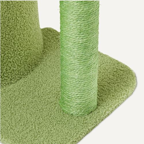 Amazon Basics Cactus Cat Tower for Indoor Cats, 4-in-1 Scratching Post