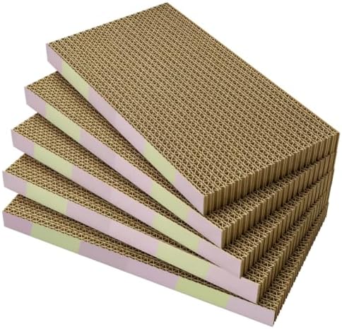 5-Pack Reversible Cat Scratcher Pad, Durable Scratching Board