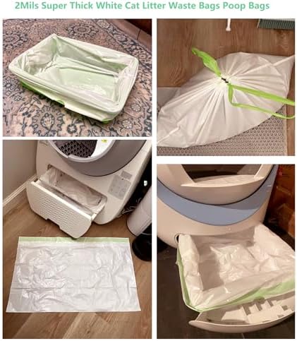 Super Thick 2Mils Drawstring Litter Box Liners