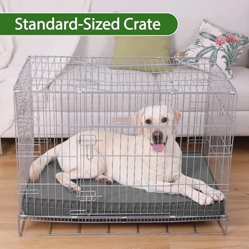 Waterproof XL Dog Bed Outdoor Large Crate Pad 42" Washable Leather Wipeable