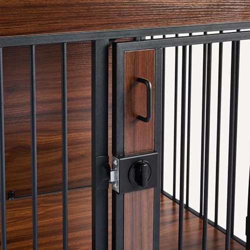 Amazon Basics Furniture Style Dog Crate, Sturdy Wooden Pet Kennel, End Table