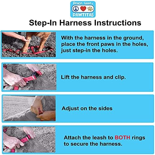 Pawtitas Recycled Reflective Step-in Dog Harness – Adjustable No-Pull Vest