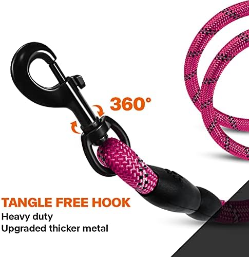 Taglory Rope Dog Leash for Medium Large Dogs, 4 FT Padded Handle