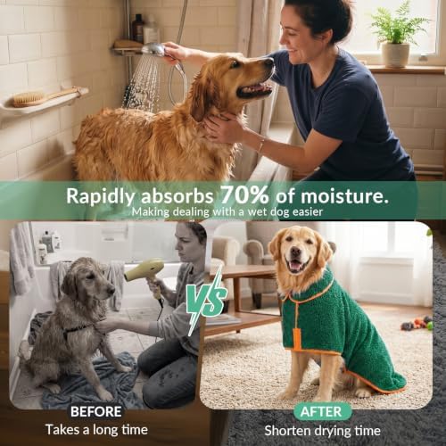 Bienbee Dog Bathrobe, Super Absorbent