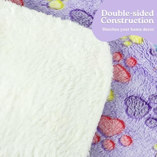 2 Pack Cat Blankets for Indoor Cats, Ultra Soft Reversible Mat, Fluffy Flannel