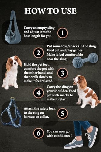 Noah & Paw Dog Sling Carrier for Small Dogs 3-10lb, Dog Sling for Small Dogs
