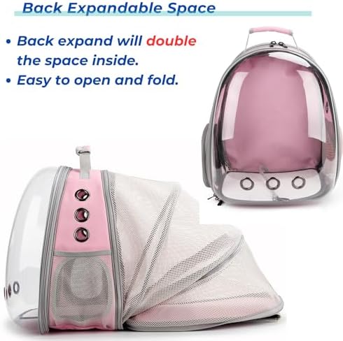 Lollimeow Expandable Bubble Cat Carrier Backpack, Supports up to 14 lbs