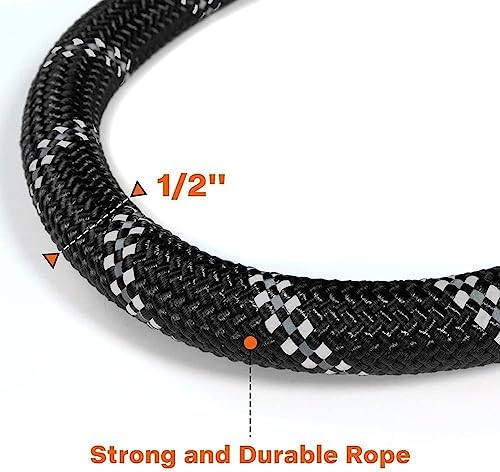 Taglory Rope Dog Leash for Medium Large Dogs, 4 FT Padded Handle
