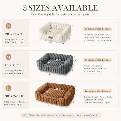 ZOMISIA Small Dog Bed, Cat Bed for Indoor Cats