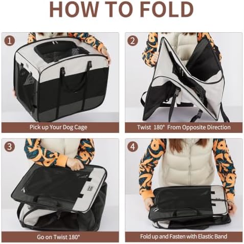 DONORO Dog Kennels and Crates for Medium Dogs, Portable Pop Up Indoor Pet Cage