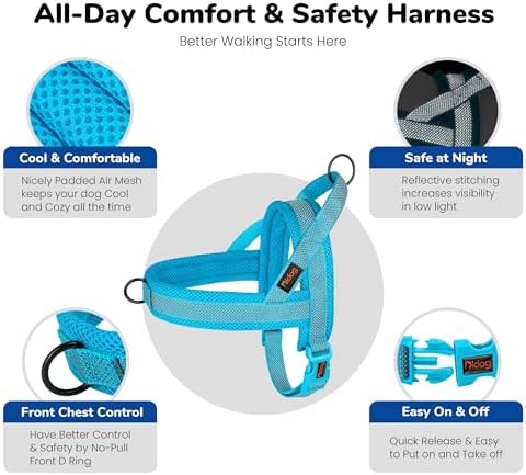 Didog No Pull Dog Harness for Small Dogs, Breathable Mesh Padded