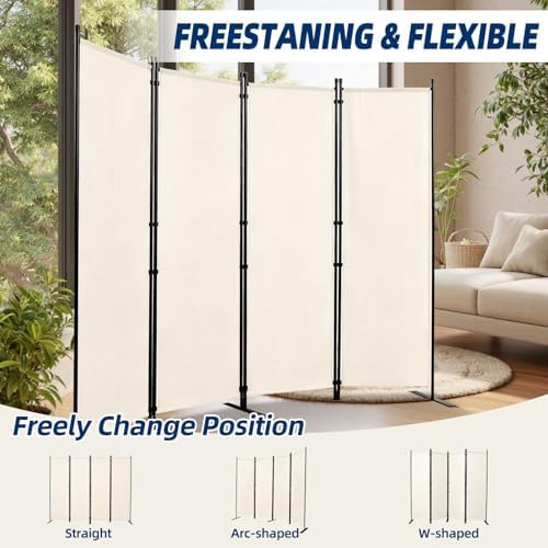 4 Panel Wide Room Divider Wall Screen