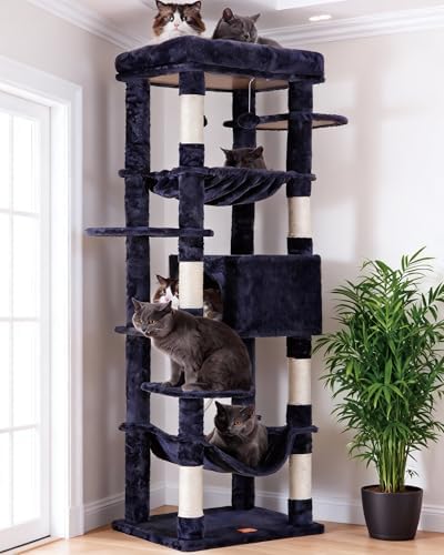 Heybly Cat Tree for Large Cats 20 lbs, 69 inches XXL Cat Tower HCT031G