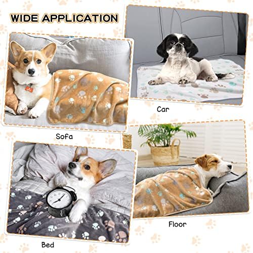 Rezutan Blanket for Large Dogs & Cats Soft Reversible Cute Paw 40"x31"