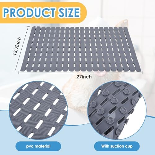 Bathtub Shower Mat, Pet Dog Bathing Non-Slip Mat, Dog Bath mat