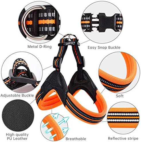 Dog Harness No Pull Ultra Soft Breathable Padded Pet Harness 2 Adjustable Botton