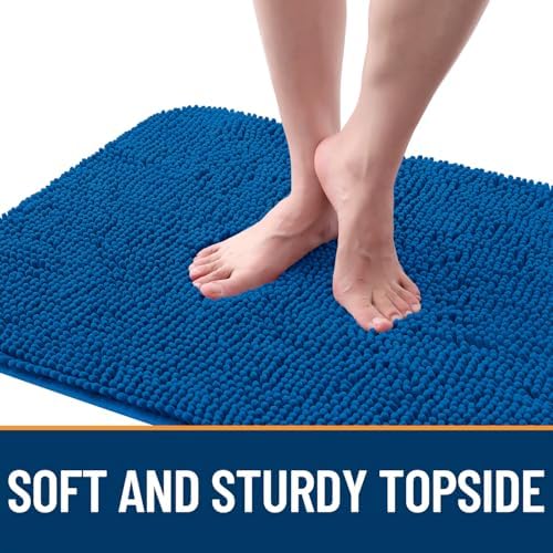 OLANLY Dog Door Mat for Muddy Paws 59x35, Super Absorbent Chenille Mud Mat