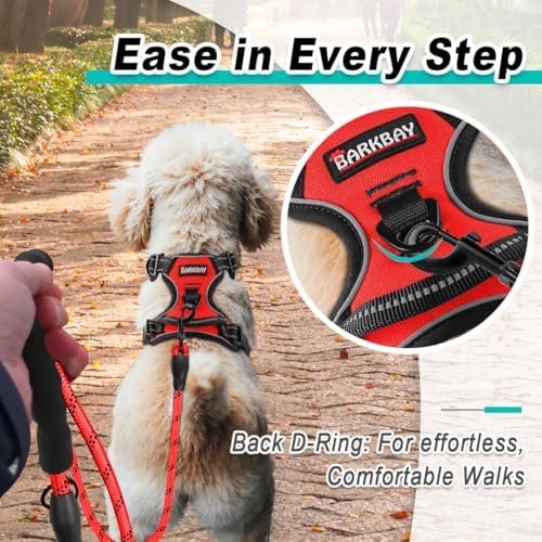 BARKBAY Dog Harness for Small Sized Dog No Pull 2 Leash Clips Dog Vest