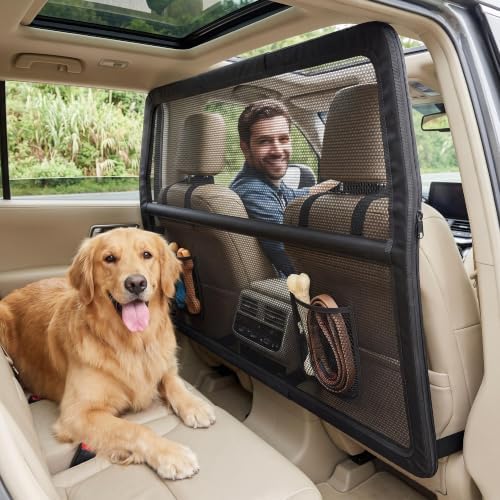 Dog Car Barrier, 56 Inch Wide Coverage Dog Barrier