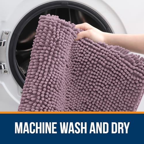 OLANLY Bathroom Rugs 34x21, Extra Soft Absorbent Chenille Bath Rugs