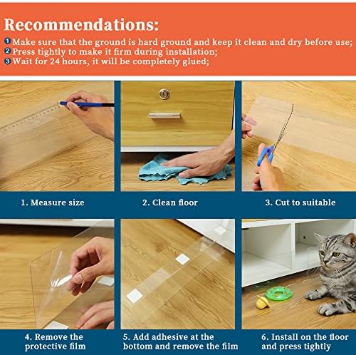 8-Pack Clear Under Couch Blocker-3.2" H x126 L Toy & Pet Gap Barrier