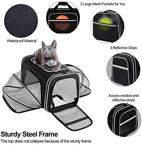 TSA Airline Approved Large Pet Travel Carrier, 4 Sides Expandable