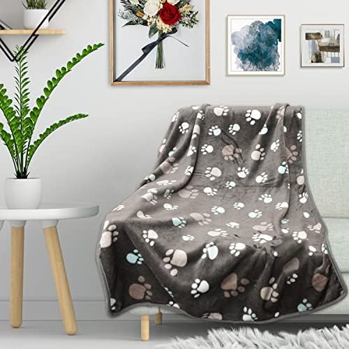 Rezutan Blanket for Large Dogs & Cats Soft Reversible Cute Paw 40"x31"