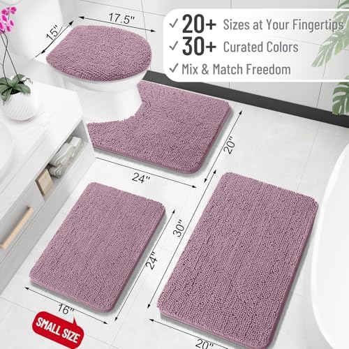 OLANLY Bathroom Rugs 34x21, Extra Soft Absorbent Chenille Bath Rugs