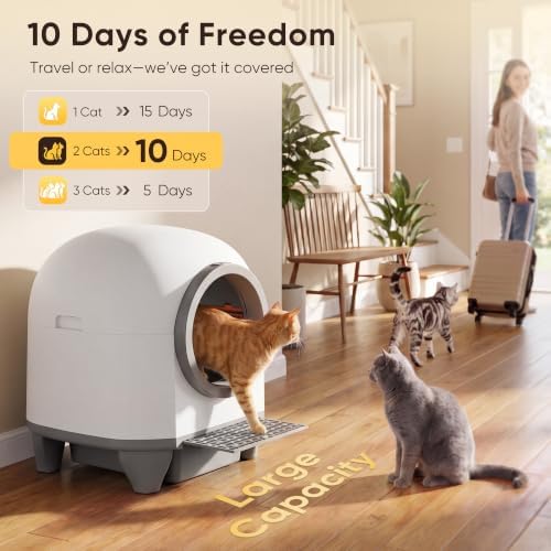 Greesum Enclosed Self-Cleaning Cat Litter Box